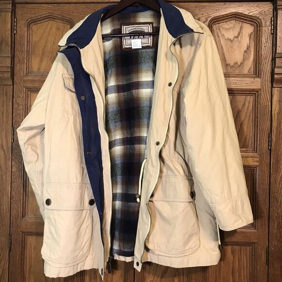 Izzi Rugged Blanket Lined Chore Jacket Women's M Canvas Corduroy Field Barn Coat - Picture 1 of 14